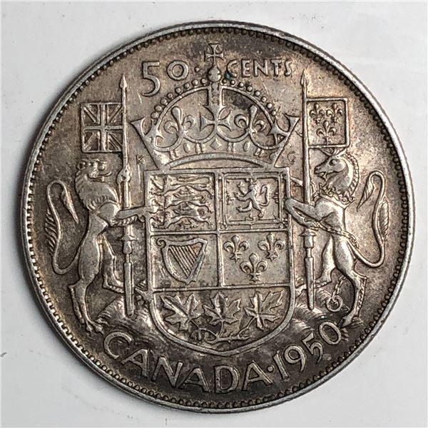 1950 King George VI 50 Cents Full Design