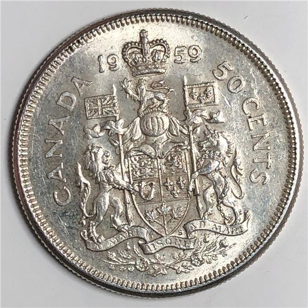 1959 Queen Elizabeth 50 Cents