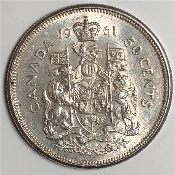 1961 Queen Elizabeth 50 Cents