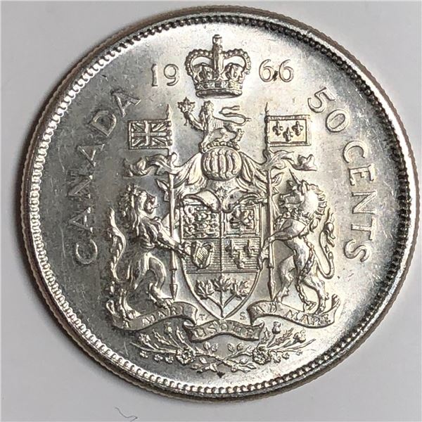 1966 Queen Elizabeth 50 Cents