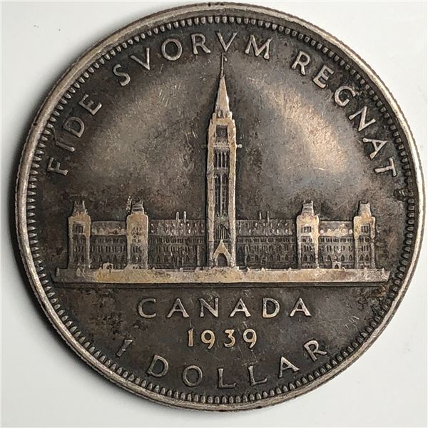 1939 King George VI Canadian Silver Dollar Pocket Piece