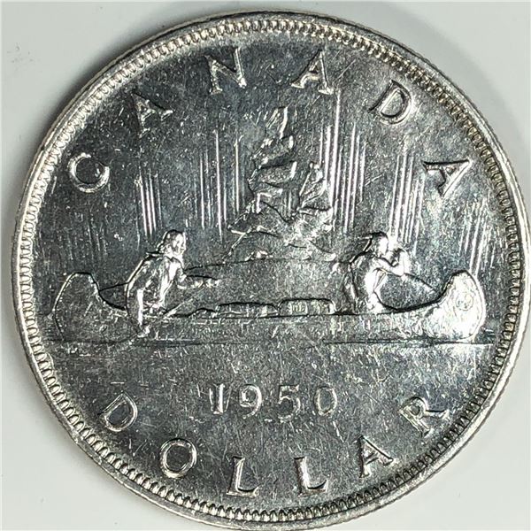 1950 King George VI Canadian Silver AU-UNC