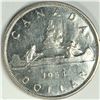 Image 1 : 1954 FWL Queen Elizabeth II Canadian Silver Dollar