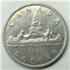 Image 1 : 1957 Queen Elizabeth II Canadian Silver Dollar