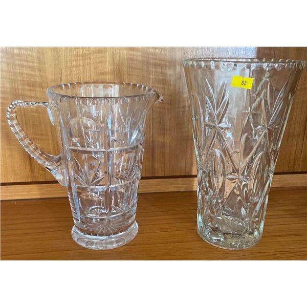 Crystal Vase 10T & Water Pitcher
