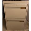 Image 2 : Dual Drawer Metal Beige Filing Cabinet   18w x 27d x 28h