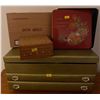 Image 1 : Antique Jewellry Box with Mystery Pins and Costume Jewels w/ collectors miniboxes