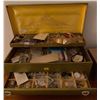 Image 2 : Antique Jewellry Box with Mystery Pins and Costume Jewels w/ collectors miniboxes