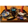 Image 1 : Wooden Ducks, Candlesticks, and more home decor on a beautiful Tray
