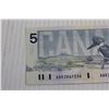 Image 2 : Uncirculated Canadian $5 Bill