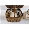 Image 2 : Sewing Basket, (2) Wooden Items