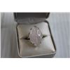 Image 2 : Sterling Silver Rose Quartz Ring - Size 7.25