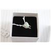 Image 2 : Sterling Silver Opal with Cubic Zirconia Ring - Size 5.75