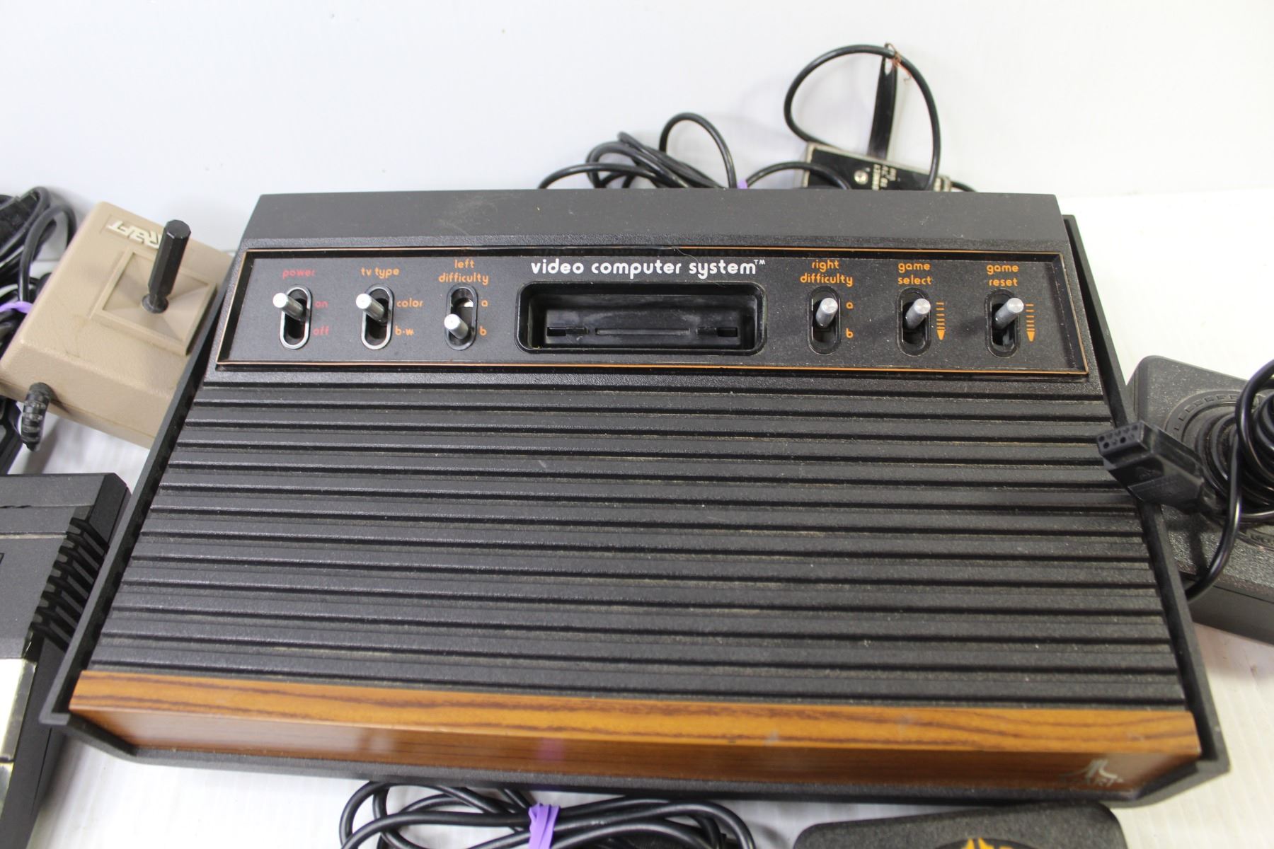 Atari Console w/Controllers (2) Games - Video Computer System W ...
