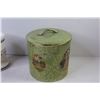 Image 2 : Vintage Lidded Tin - Ceramic Candle Holder - Plastic Plant Pot - Birds