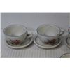 Image 4 : (4) Children's Tea Cups & Saucers w/Bowl (one is chipped)