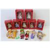 Image 7 : (7) Story Book Doll Ornaments - (6) Small Plastic Dolls