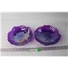 Image 1 : (2) Purple Art Glass Bowls