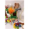 Image 8 : Various Baby/Childrens Toys of Varying Condition, Locking Lawn Chair, Wallet, Bottle Cozy & Laundry 