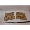 Image 1 : (2) Pairs of Vintage 1971 Saskatchewan License Plate's