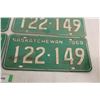 Image 4 : (1 Pair & 2 single) Vintage 1969 Saskatchewan License Plate's