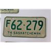 Image 4 : (5) Vintage 1974 Saskatchewan License Plate's