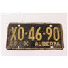 Image 4 : (3) Vintage License Plates - 1968 British Columbia, 1969 Alberta & 1980's Alberta