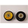 Image 2 : (2) Boston Bruins Pucks Official NHL