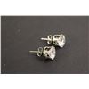 Image 2 : Silver Cubic Zirconia Stud Earrings