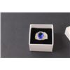 Image 2 : Silver Blue Coloured Men's Ring (Size 11)