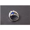 Image 5 : Silver Blue Coloured Men's Ring (Size 11)