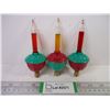 Image 1 : (3) Vintage 70's Bubble Christmas Candle Bulb