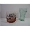 Image 2 : (4) Assorted Glasses-Coke, Meacha, Estlin, Beer 5 cents