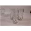Image 8 : Crystal Footed Dish, Pedestal Bowl, Cream Pitcher, Sugar Dish, (3) Glasses & Martini Glass & Glass B
