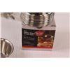Image 5 : Wine Charms, Oil Candle, (12) Table Craft Stainless Sauce Cups in Box & (6) Steel Apple Place Marker