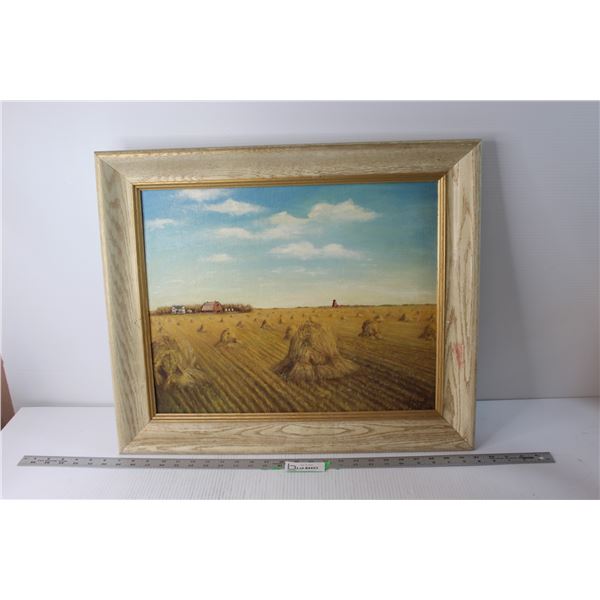 Framed Painting of A Field - 20 1/2" x 24 1/2"