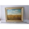 Image 1 : Framed Painting of A Field - 20 1/2" x 24 1/2"