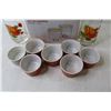Image 2 : Butter Warmer - (2) Flowered Glasses - (7) Ramekins