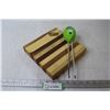 Image 1 : Alaska Cutlery - Wooden Cutting Block/Bowl - Tropical Plant Moisture Tester