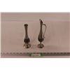 Image 1 : (2) Pewter Vases - East Indian Themed