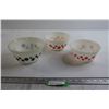Image 1 : (3) Federal Glass Polka Dot Bowls