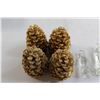 Image 2 : Christmas Ornaments, Pine Cones, and Glass Religious Figurines