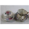 Image 2 : (5) Teacups and Saucers - Stanford, Royal Vale; Cream and Sugar Set