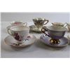 Image 4 : (5) Teacups and Saucers - Stanford, Royal Vale; Cream and Sugar Set