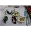 Image 2 : Assorted Christmas Candles, Ribbon, and Misc.