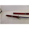 Image 10 : (3) Wooden Katanas and Stand