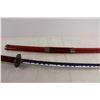 Image 11 : (3) Wooden Katanas and Stand