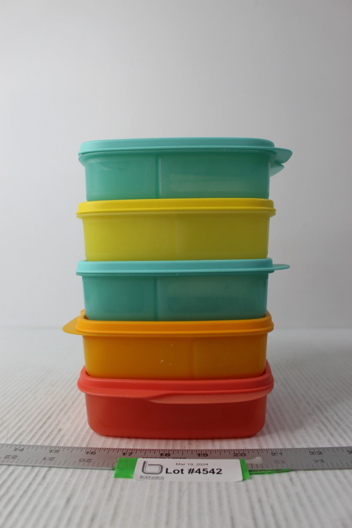 (5) Tupperware Containers