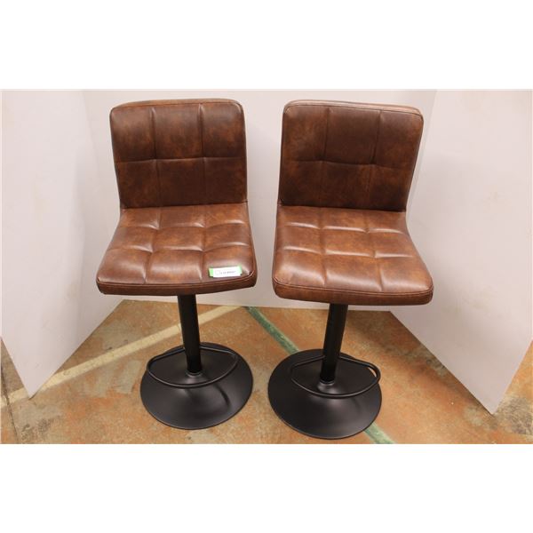 *(2x Bid Price) (2) DuHome Padded Swivel Bar Stools