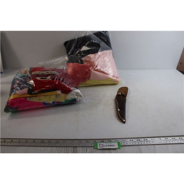 (2) Bags Skating Material, Knife Sheath
